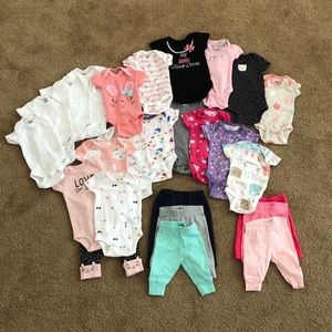 New born set onesies and pants